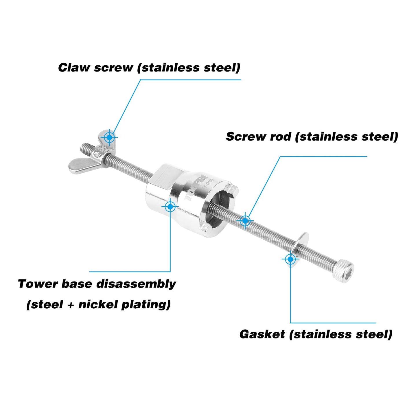 Oumers Bicycle Hub Repair Tool, Stainless Steel Bicycle Hub Installation Disassemble Tool Bike Hub Remover Bike Repair Tools for Bike Repair Maintenance