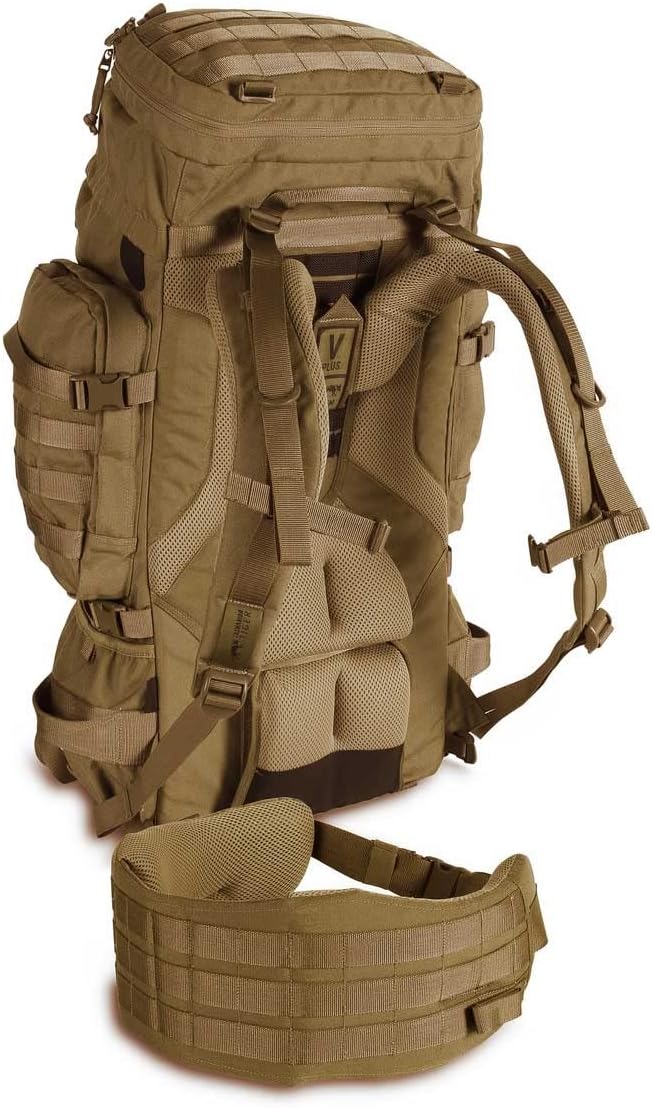 Tasmanian Tiger MKIII Tactical Backpack - 52L with MOLLE System & Detachable Hip Strap, Black