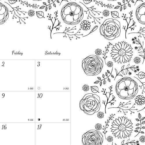 Blueline® 2026 DoodlePlan™ Monthly Coloring Desk Pad Calendar, 12 Months, January to December, 22" x 17", Themes (C2917311-26)