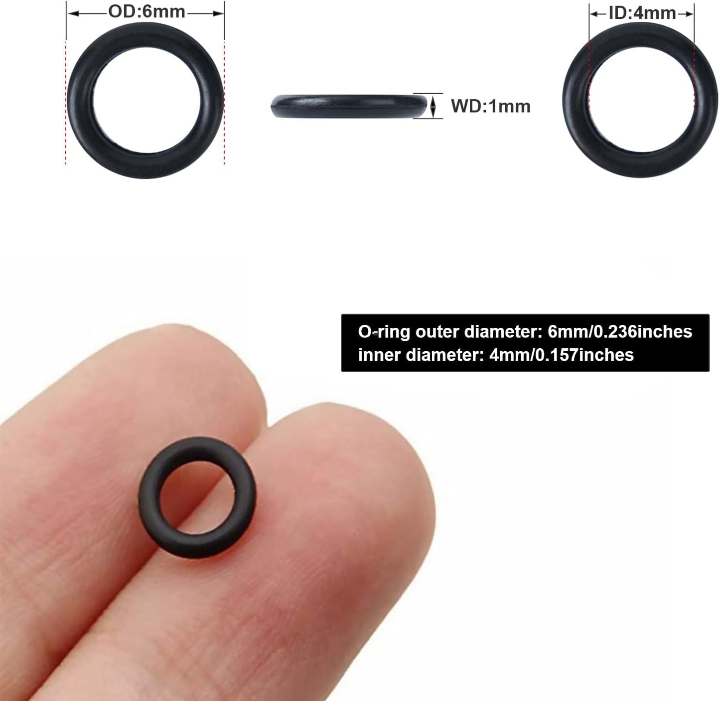 TOPARCHERY 100pcs 1/4 Inch O-Rings Specifically for Broadhead Replacement Rubber Bands Hunting Shooting Target