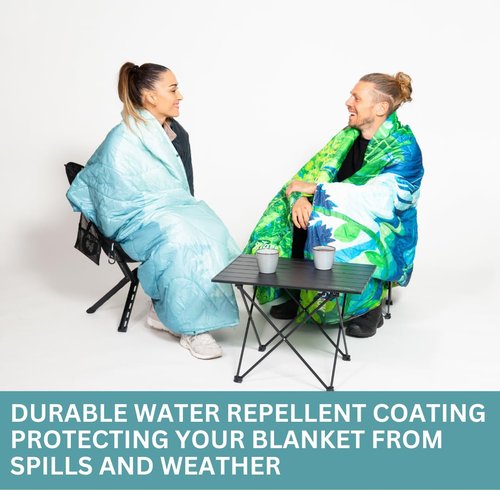 Sitpack Thermal Blanket - Lightweight, Packable, Puffy, Waterproof and Packable Camping Blanket for Travel, Beach, Hammock, and Outdoor Use (Frosty Valley)