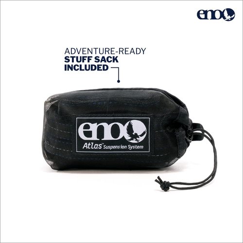 ENO Bundle, Includes The SingleNest Hammock & Atlas Suspension System, Lightweight, Durable Hammock with Straps for Camping, Hiking & Travel, Print Mountains to Sea/Grey