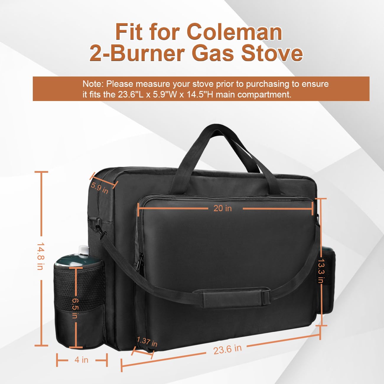i frmmy Premium Camp Stove Carry Case with 0.4 inch Thicken Pearl Foam, Excellent Protection for Coleman 2-Burner Gas Stove
