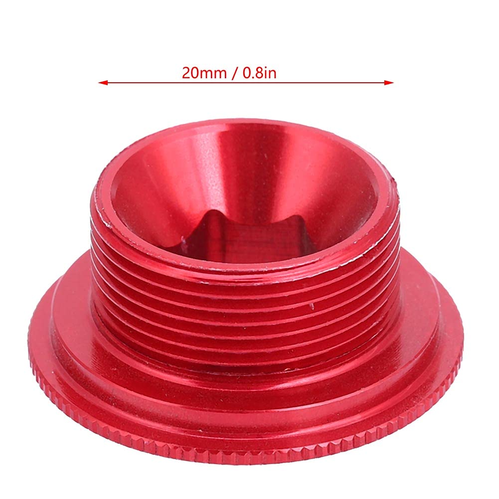 ANGGREK hollowtech Crank Tension Bolt Bicycle arm Cycling Screw 105 end Bike dust Covers Gold crankset m20 Bolts 2 Fixing ii preload m582 for Aries (Red)