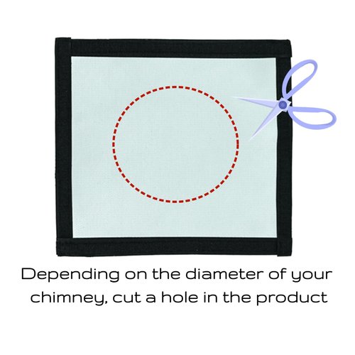 Dandelion shell Hot Tent Stove Jack - 7.8" x 9" Square Flame-Retardant Firewood Stove Chimney Furnace Pipe Fireproof Ring for Tents with Stove, Silicone Material - Lightweight at 60g