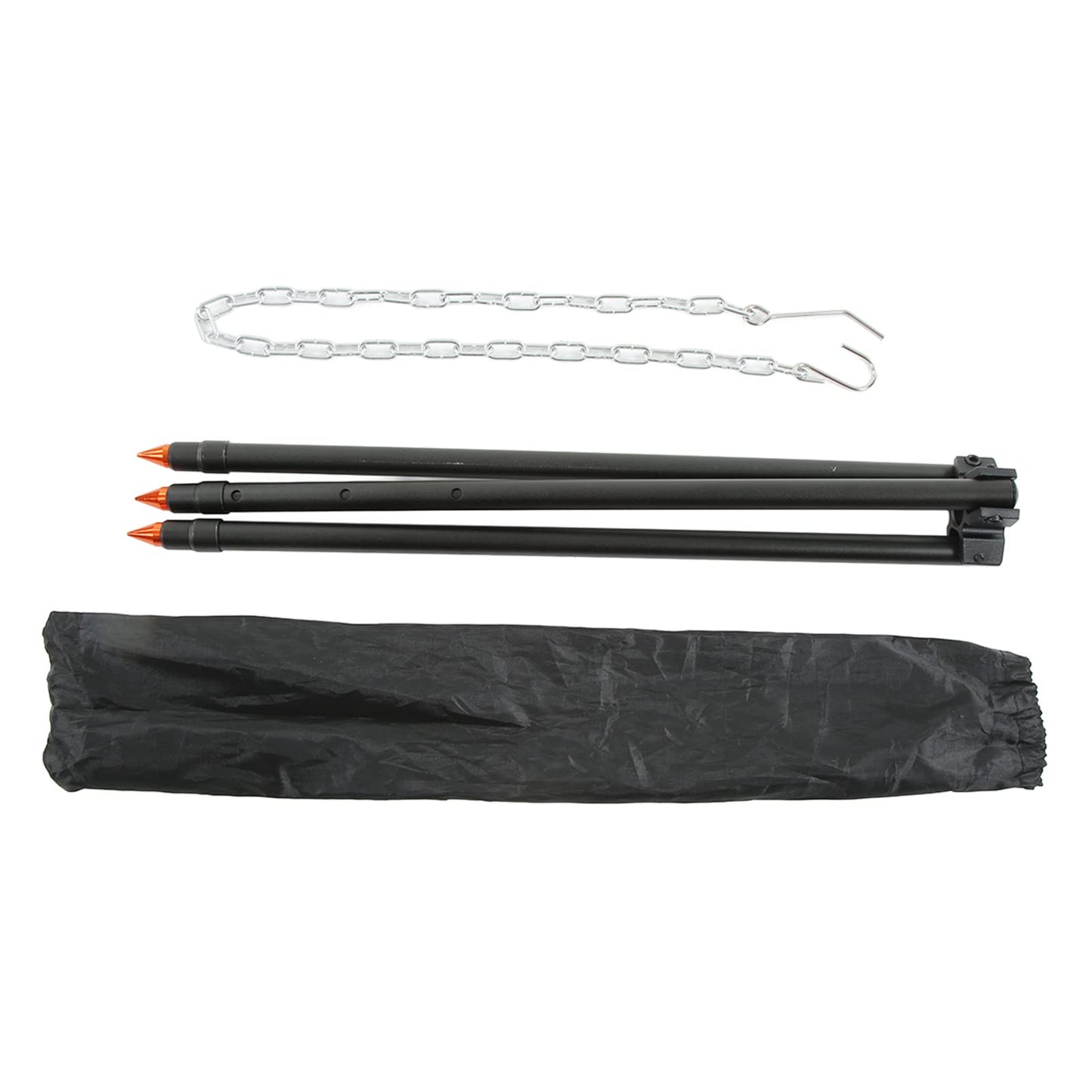 BORDSTRACT Camping Tripod, Heavy-Duty Steel Cooking Tripod, Plug in Design, Adjustable Camp Tripod, Campfire Cooking Equipment