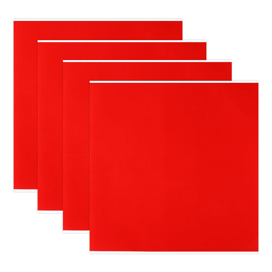 4pcs Tent Patch Kit, 11.81x11.81in Ice Shelter Patch Kit Red Ice Tent Fixer Tear Resistant Ice Fishing Canopy Patch Self Adhesive Ice Fish Shelter Tape Tent Repair Fabric for Ice Tent Umbrella