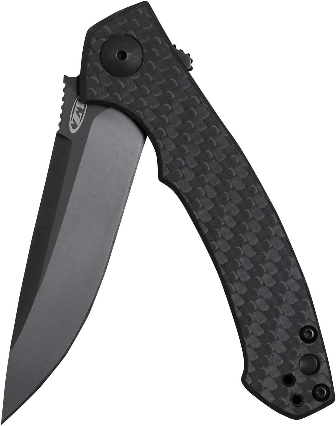 Zero Tolerance 0452CF; Pocket Knife with 4.1” Dual-Finished S35VN Steel Blade, Carbon Fiber Front and Titanium Back Handle Scales, KVT Ball-Bearing Opening, Frame Lock, Deep-Carry Pocketclip; 4.6 OZ.,Large