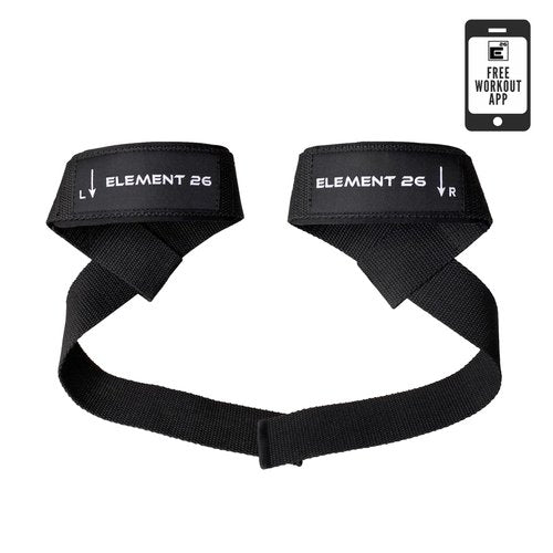 Element 26 Lifting Straps (Pair) With Guide - Wrist Straps For Weightlifting, Bodybuilding, Powerlifting, Strength Training, & Deadlift Support - Gym Straps For Men And Women