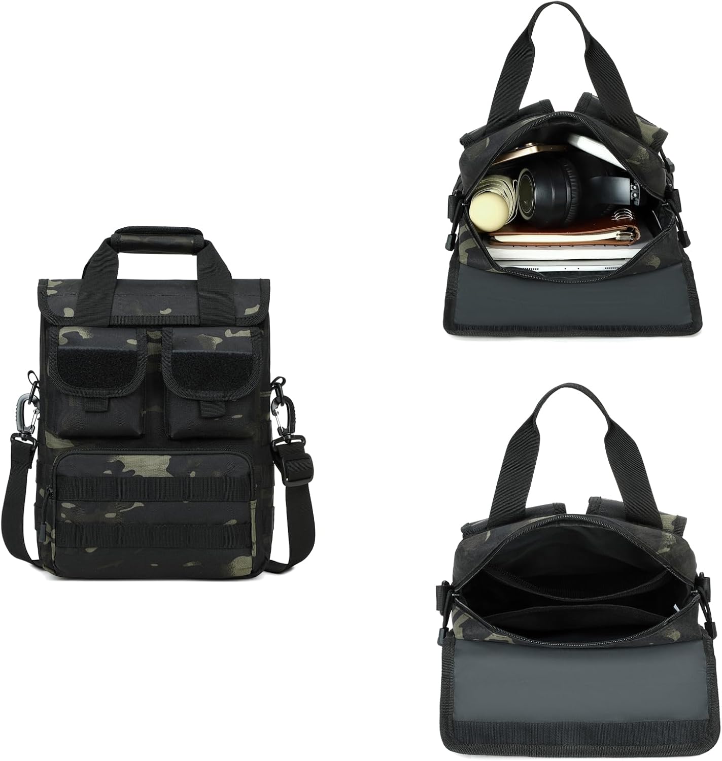 ArcEnCiel 12.9-14 Inch Laptop Tactical Messenger Bag Men MOLLE Sling Pack Briefcase Gear Handbags Utility Carry Satchel