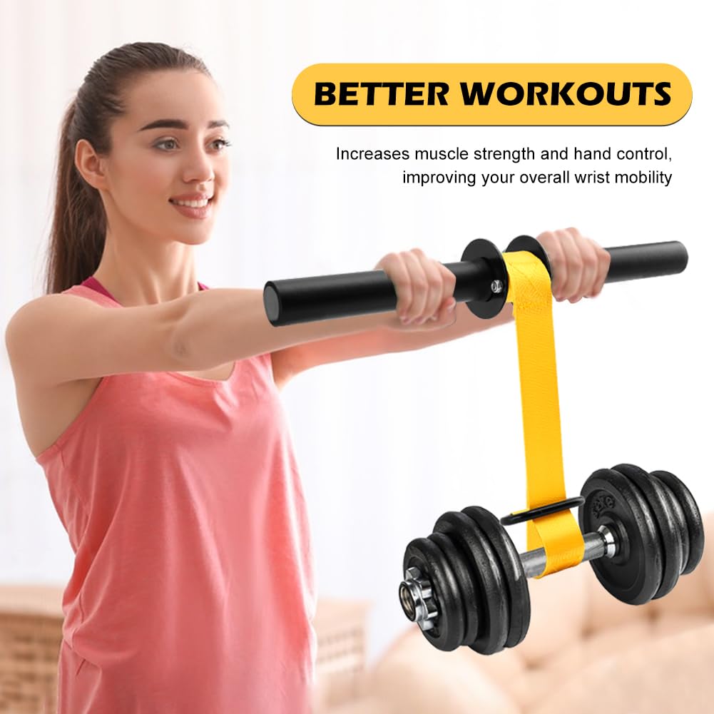 Forearm Strengthener and Wrist Roller with Quick Locking Mechanism, Adjustable Nylon Webbing Wrist & Forearm Blaster with Anti-Slip Grip Handles for Hand,Wrist,Forearm Strength Training