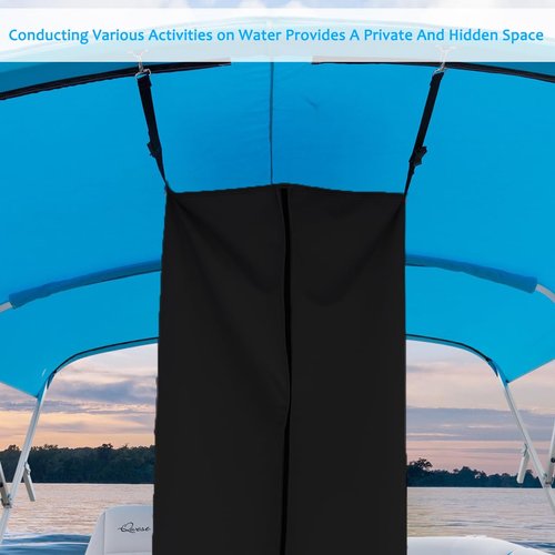 Boat Privacy Changing Tent - Marine Instant Privacy Room Curtain for Changing Clothes, Portable Toilet, Shower, Waterproof UV-Resistant, Fits Under Bimini Top (30" L x 27" W x 72" H)