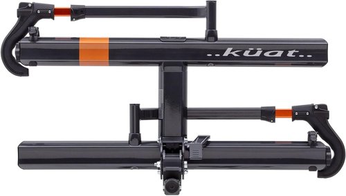 KUAT Sherpa 2.0 Durable Lightweight Aluminum Compact 2 Bike Transporting Hitch Rack with Cable Lock & Foldable Tire Cradles | Capacity - 40 Lbs per Tray