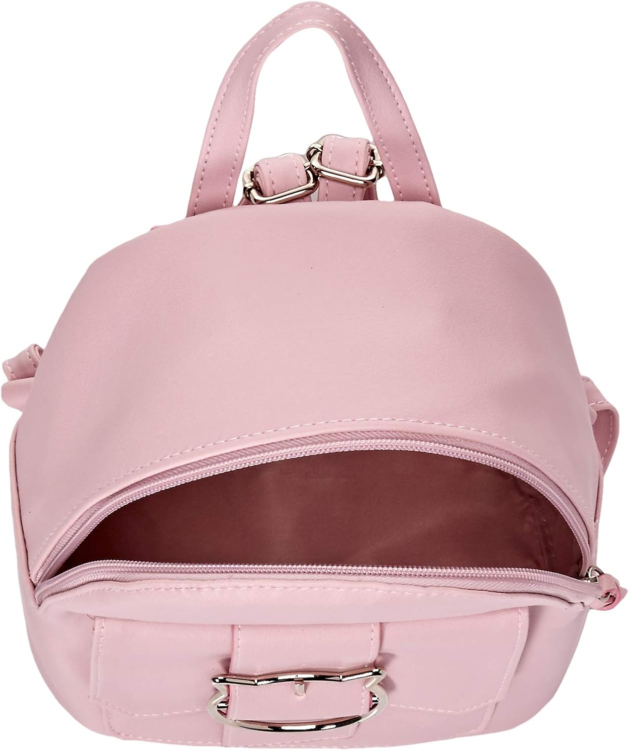 T-Shirt & Jeans Womens Back Pack with Cat Buckle, black