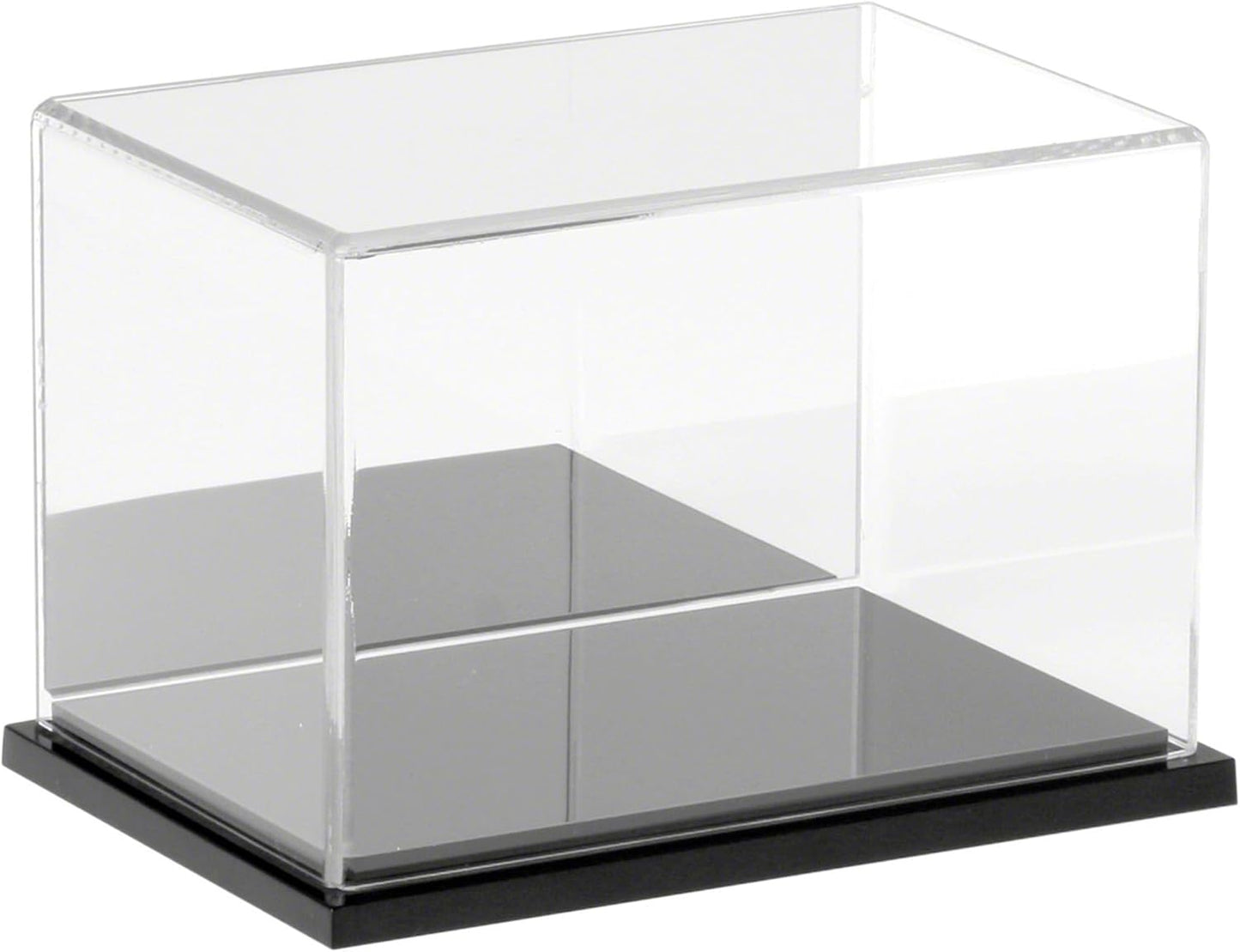 Plymor Clear Acrylic Display Case with Hardwood Base, 6" W x 4" D x 4" H