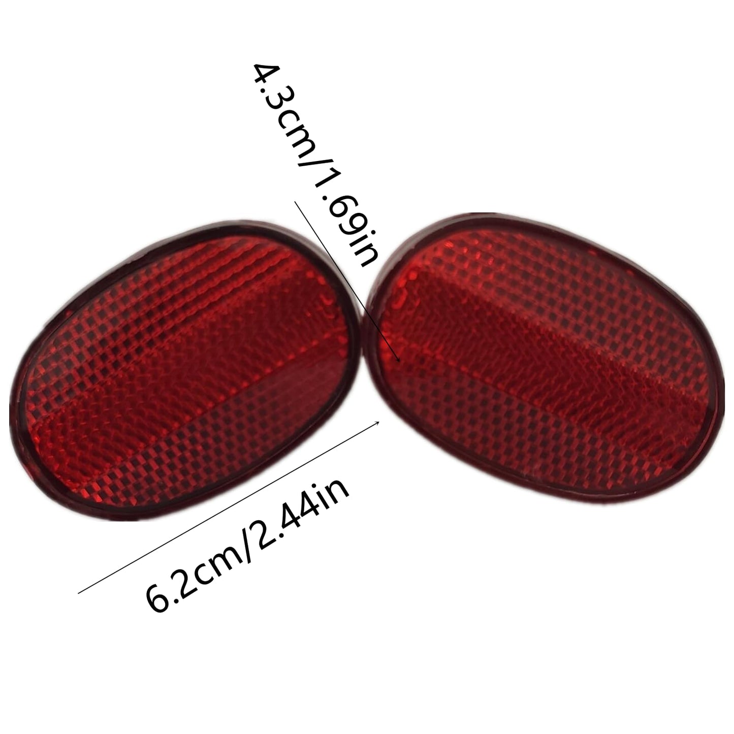 FJYXCHENXM Bicycle Rear Rack Reflector, 2 Pcs Bike Reflectors Bicycle Rear Tail Reflector Red Front Reflective Rear Warning Light Bicycle Accessories Plastic Housing Reflective Accessorie for Bike
