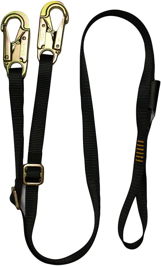 Fusion Climb Y-Legged Zipline Lanyard with Steel Snap Hooks 23kN Black