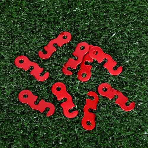 30 Pcs Guyline Tensioner Aluminum Alloy Guy Line Tensioners, Tent Rope Adjusters, Ultralight Cam Jam Cord Tighteners Paracord Tensioner for Outdoor Camping Hiking Backpacking Accessories (Red)