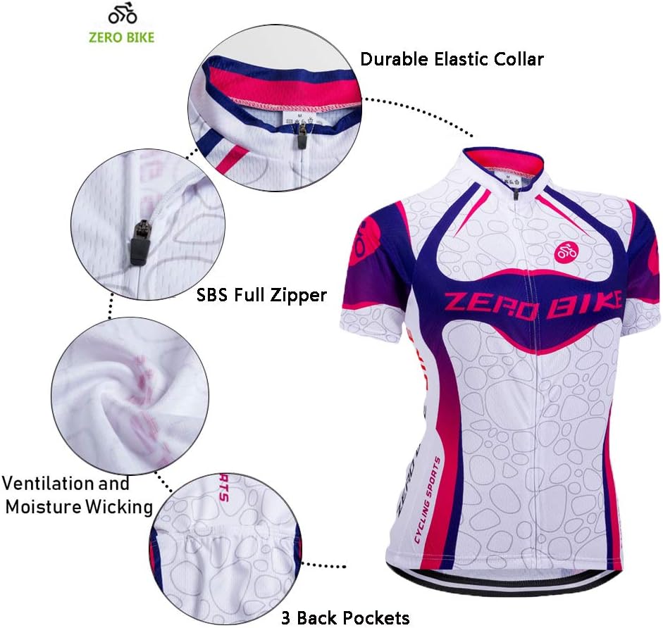 ZEROBIKE® Women's Short Sleeve Cycling Jersey Jacket Cycling Shirt Quick Dry Breathable Mountain Clothing Bike Top