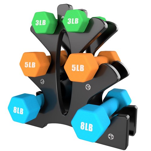 Portzon Weights Dumbbells Set with Various Color and Weights and Compatible, 1-15 LB, Anti-Slip, Anti-roll, Hex Shape