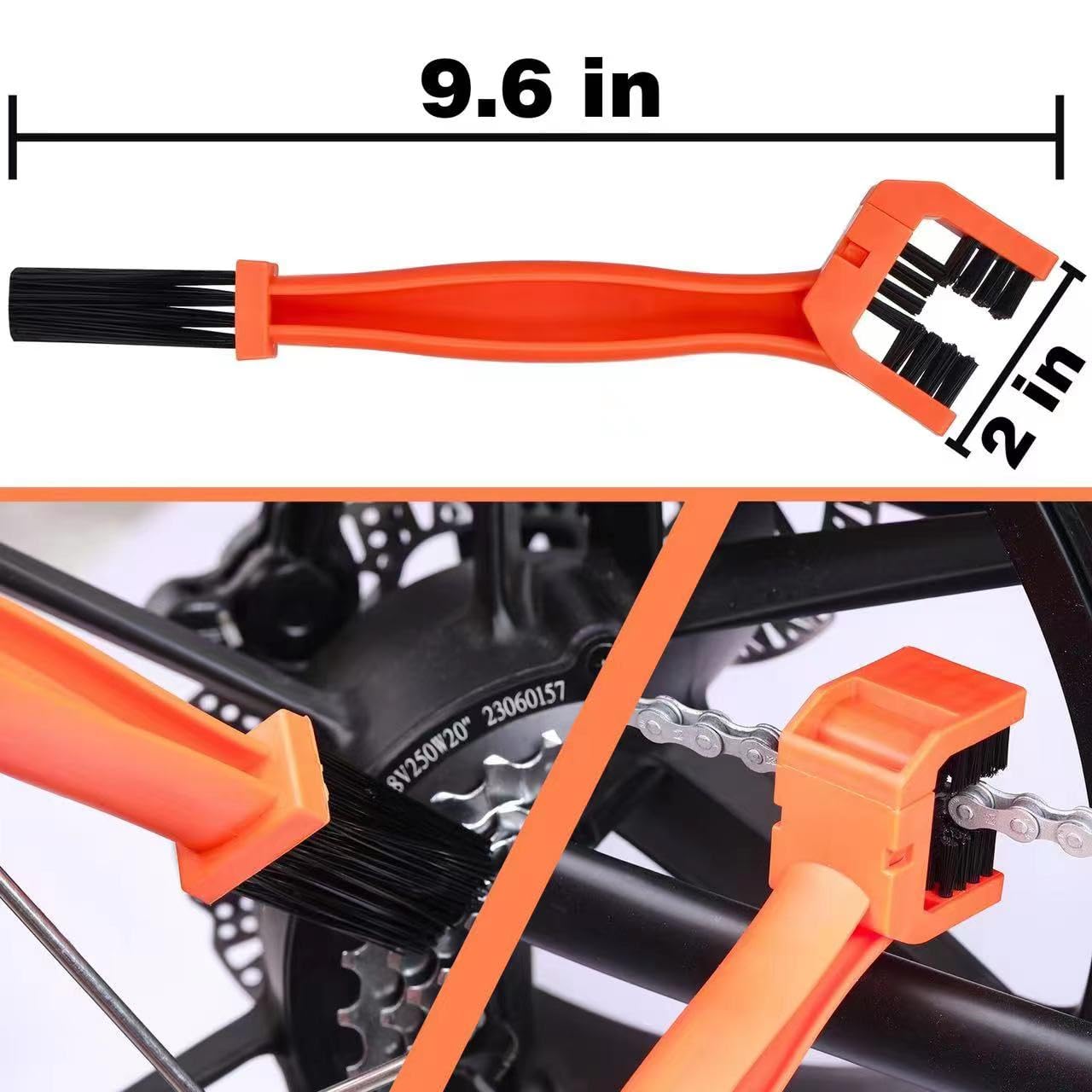 Boenoea Bicycle Cleaning Tools Set, Bike Clean Brush Kit, 4 Pcs Motorcycle Chain Brush for Gears Maintenance Cleaning Tools
