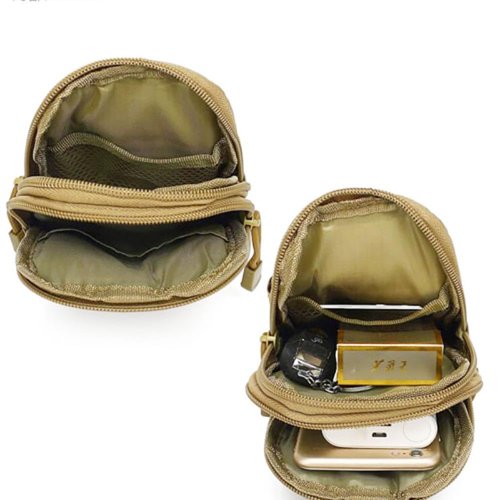 ONE WVW PIN Tactical Molle Pouch, Universal EDC Belt Pouch Waist Bag Pouches, Outdoor Belt Bags Gear Tool Gadget Pocket with Cell Phone Holster (Black-White Line)