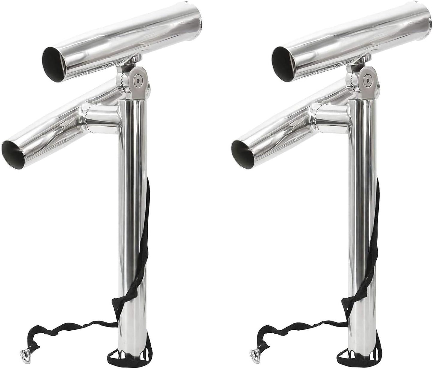 Amarine-made Silver Highly Polished Dual Adjustable Rod Holder , Double Angle Adjustable Rod Holder , Any Angle from Water
