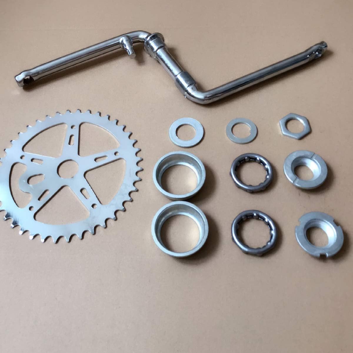 2”Cup Wide Pedal Crank Kit, One-Piece Crank, for 2- Stroke Motor,Gas Motorized Bicycle 48cc/66cc/80cc