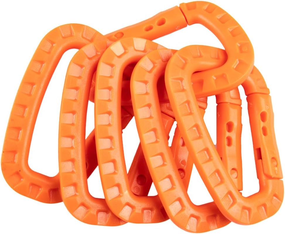 Aluminum D Ring Carabiner Clip Bulk Packages - Available in a Variety of Sizes, Styles, and Colors