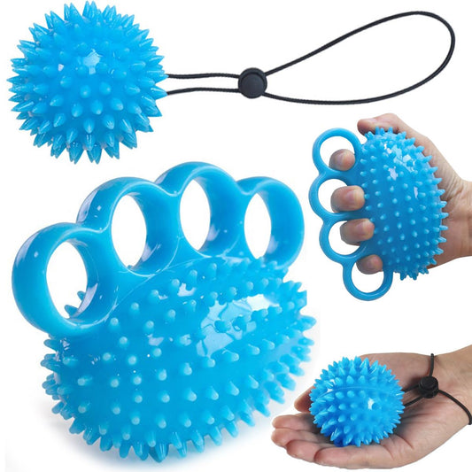 Finger Exerciser Training Ball Hand Grip Strengthener Trainer Squeeze Balls, Finger and Wrist Physical Therapy for Elderly Stroke Recovery, Anxiety Stress Relief, Arthritis, Carpal Tunnel, Massage