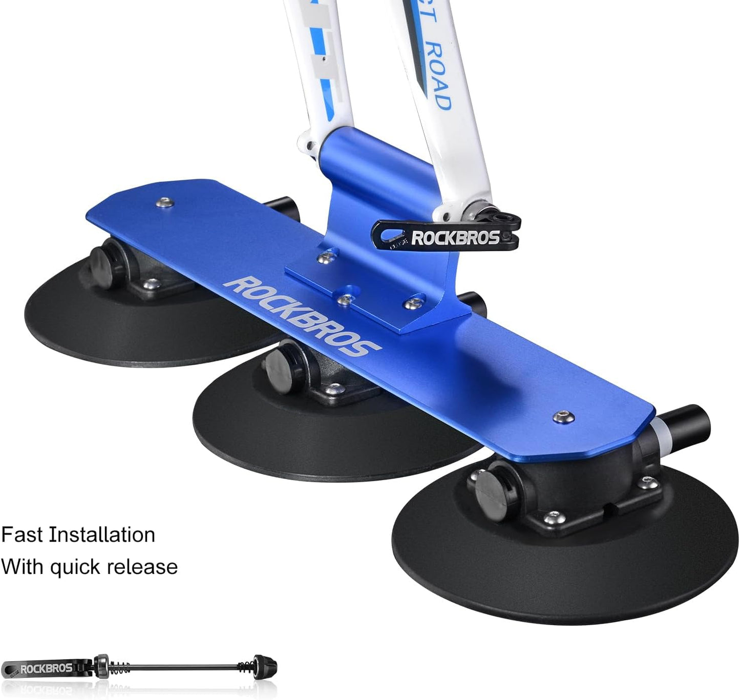 ROCKBROS Suction Cup Bike Rack for Car Roof Top Sucker Bike Rack Quick Release Aluminium Alloy Bike Carrier with Sucker for 1 Bike