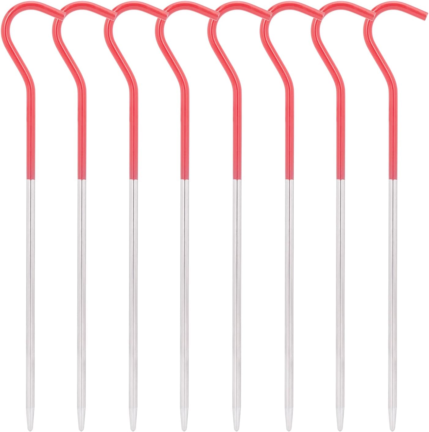 iBasingo 12pcs/lot Titanium Alloy Pegs Outdoor Camping Tent Stakes Portable Elbow Grass Tent Nail A-Ti4001P