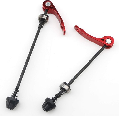 Black/Blue Quick Release Bicycle Hub Front & Rear Bicycle Axle Hollow Shaft Fit for Road Bike, Mountain Bike, MTB, BMX, 2 Pairs