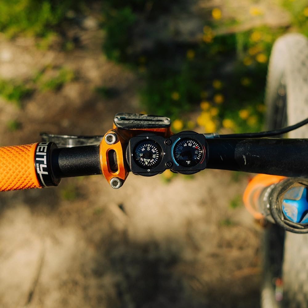Sun Company CyclGage Bike Thermometer and Compass | Bicycle Handlebar Accessory