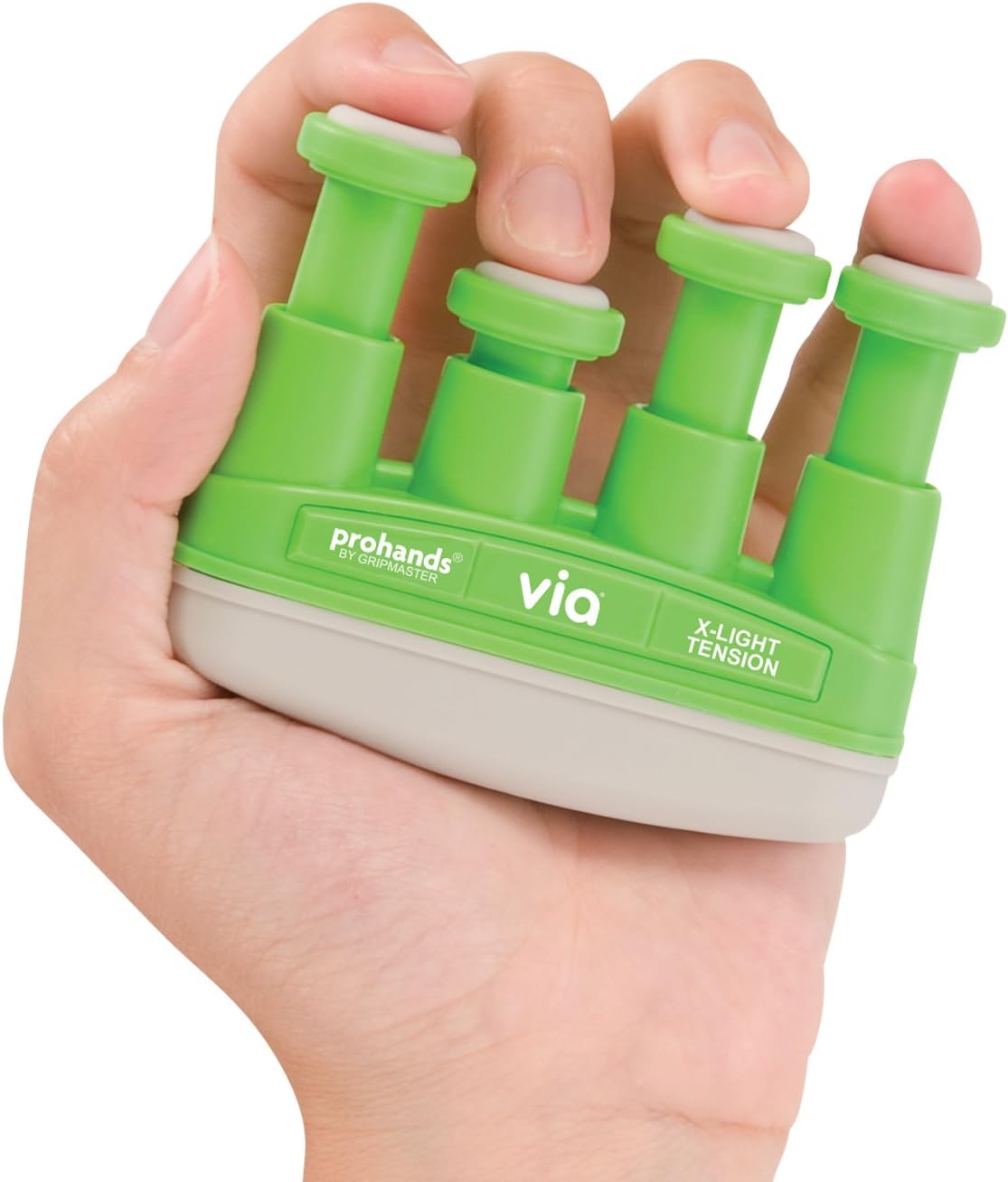 VIA Hand Exerciser, Finger Exerciser (Hand Grip Strengthener), Spring-Loaded, Finger-Piston System, Isolate and Exercise Each Finger