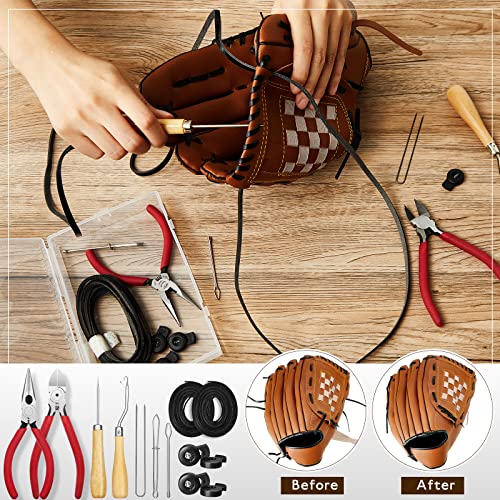 Glove Relacing Kit for Baseball Softball Mitt Black - Complete Repair Set