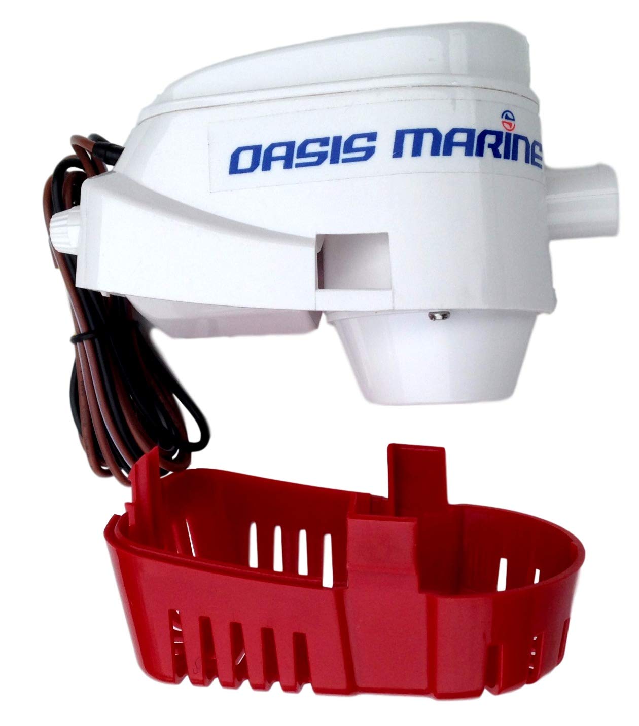 OASIS MARINE Automatic Bilge Pump with Built-in Float Switch 750 GPH 12V Water Removal Pump, Stainless Steel Shaft, Snap-Lock Strainer Base, Quiet Operation, 3/4" Hose Outlet