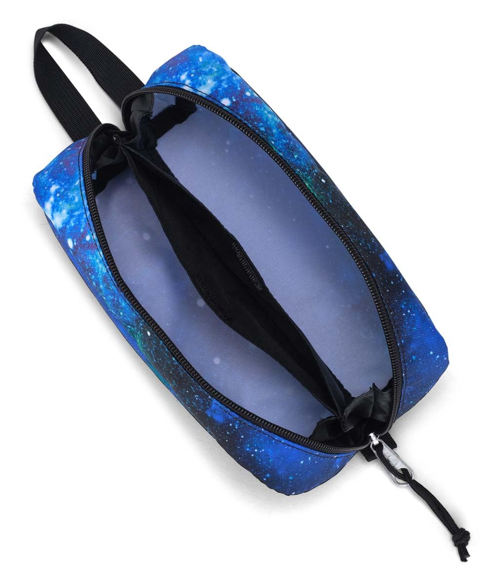 JanSport Perfect Pouch – Accordion Opening, Single Compartment with 3 Dividers, Small Internal Pocket, Cyberspace Galaxy