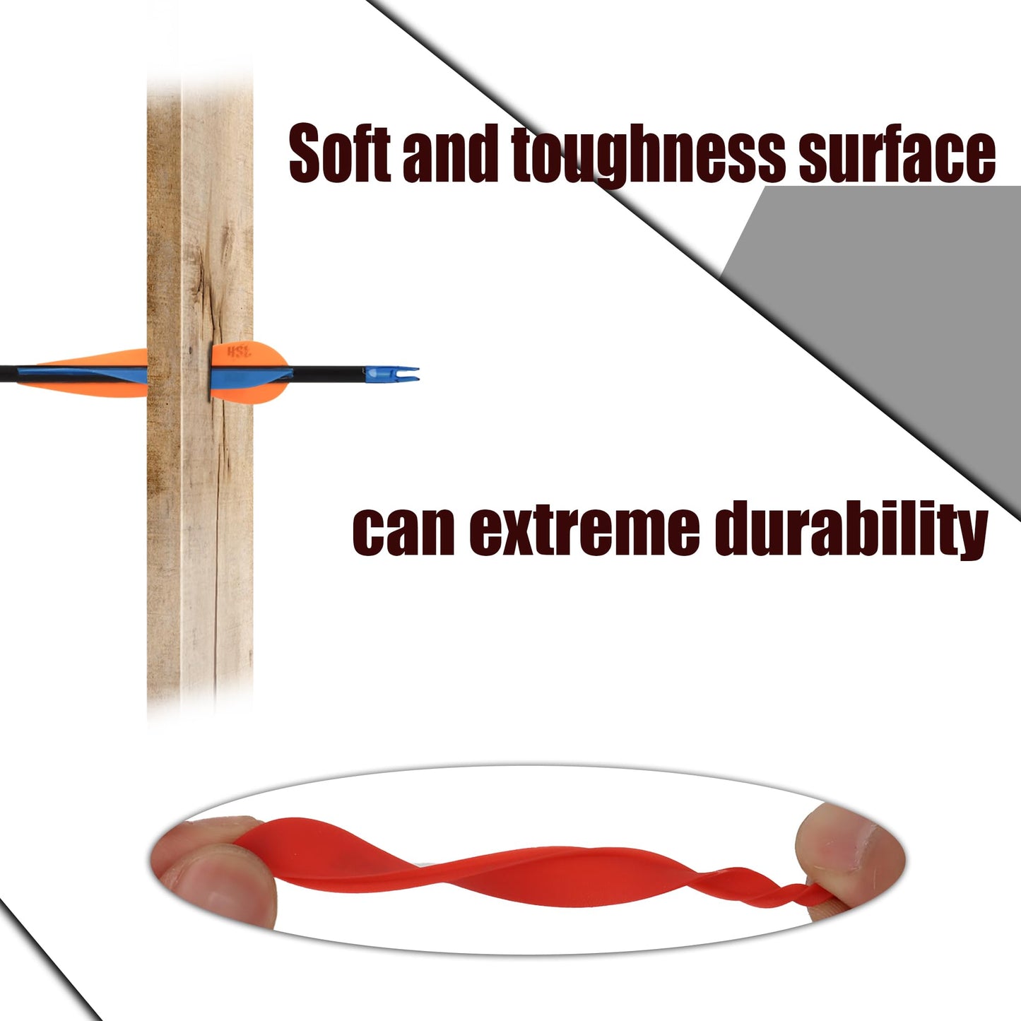 Hosolee 36 Pack Archery Fletches 4 Inch Arrows Vanes Plastic Fletching for DIY Shafts Hunting Targeting (White+Logo)