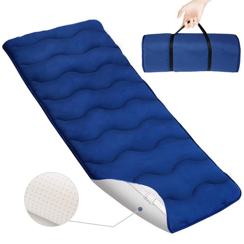 Quilted Foam Cot Mattress Pad, 30"x75" Breathable & Comfortable, Non-Slip Camping Cot Mattress Topper for Camp Cot/Rv Bunk/Narrow Twin Beds