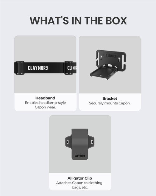 CLAYMORE Capon Wearable Kit - Convertible Headlamp & Clip Lantern for Camping, Hiking, and Outdoor Adventures, Portable & Easy Attachment