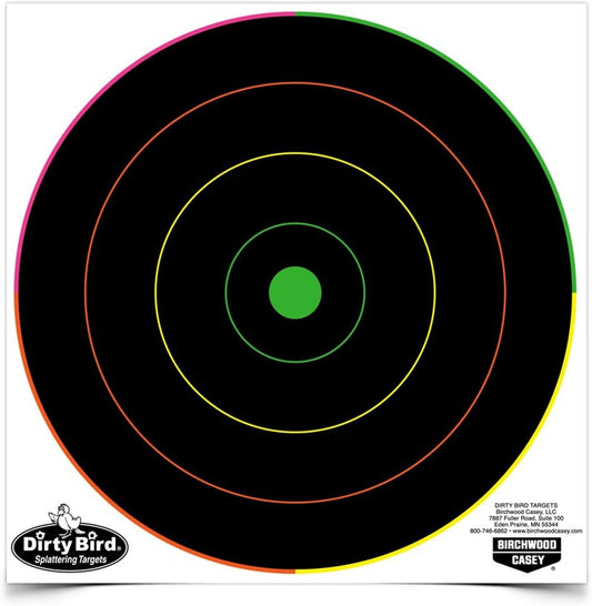 Birchwood Casey Bull's-Eye Milticolor Splatter Targets Practice Shooting for Indoor and Outdoor Use
