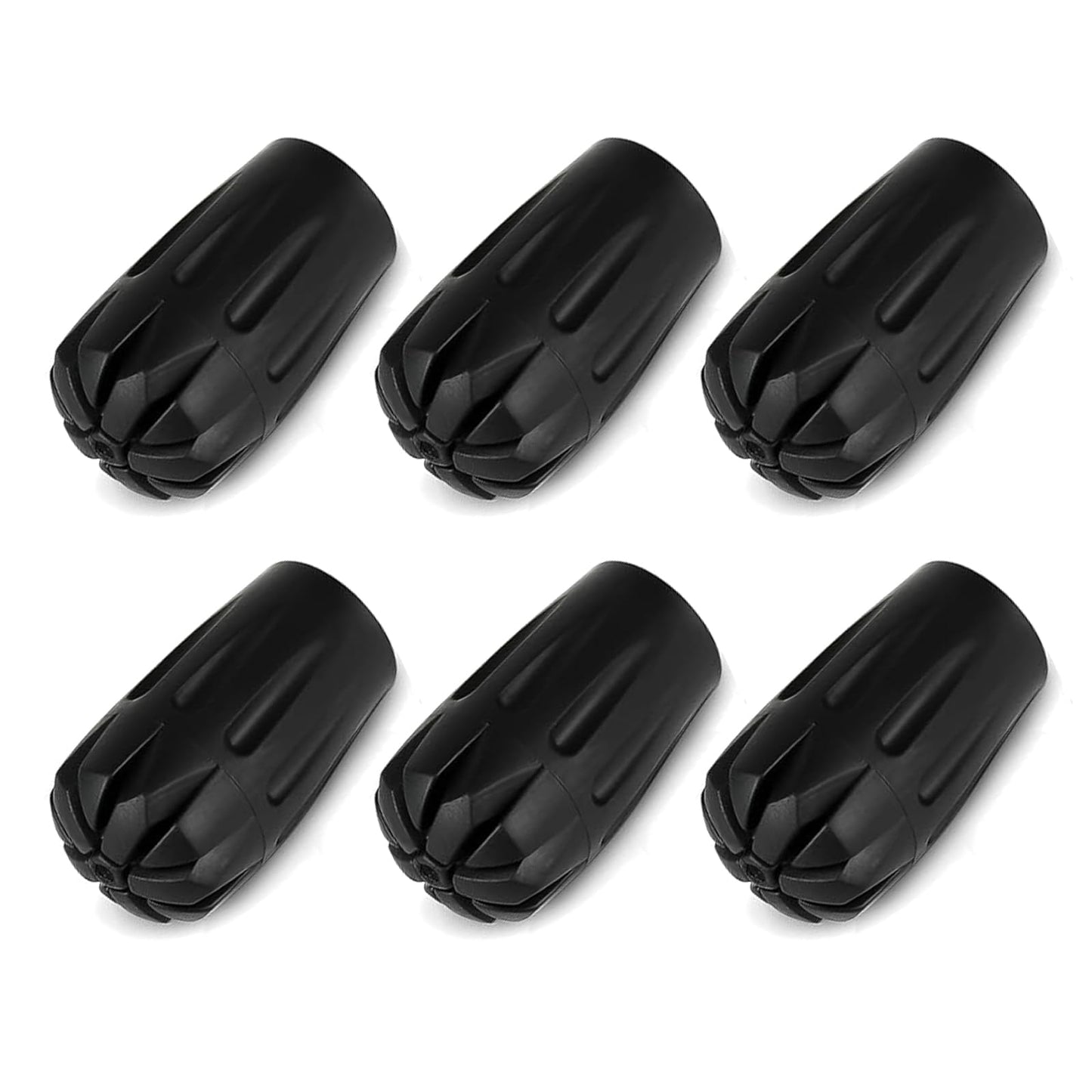 6Pcs Trekking Pole Tips Replacement - Rubber Feet for Hiking Poles Tips, Walking Sticks Tips Accessories, Fits Most Standard Trekking Poles, Walking Sticks Shock Absorbing(11mm Hole Diameter)