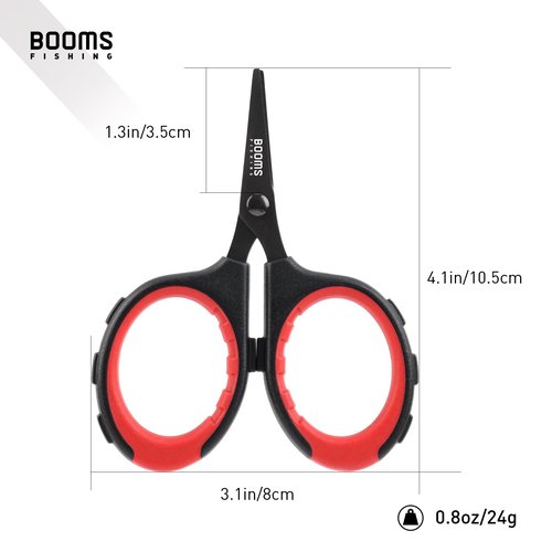 Booms Fishing S05 Fishing Scissors for Braided Line, 4" Fishing Serrated Shears, Fishing Line Cutter Saltwater and Freshwater