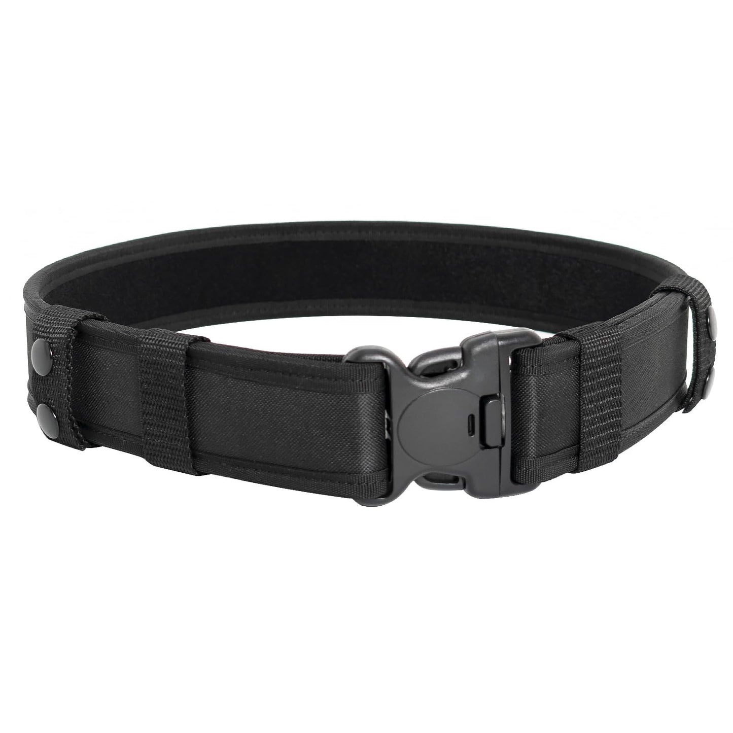 FENGSINET Duty Belt Nylon Police Belts for Law Enforceent Security Utility Tactical Belt Carry Mens Webbing Belt (Nylonblack, Small)