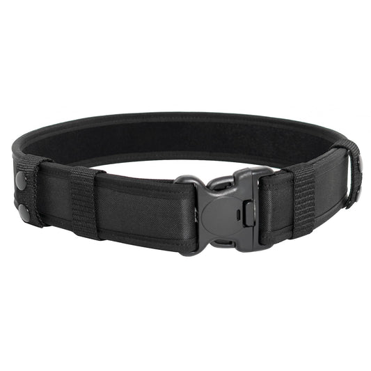 FENGSINET Duty Belt Nylon Police Belts for Law Enforceent Security Utility Tactical Belt Carry Mens Webbing Belt (Nylonblack, Small)