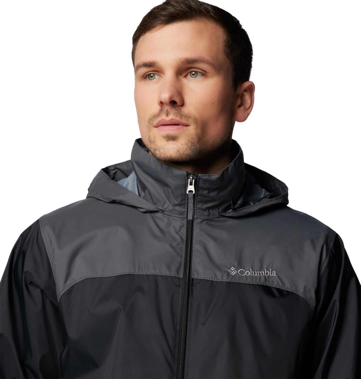 Columbia Men's Glennaker Lake Rain Jacket, Black/Grill, Medium