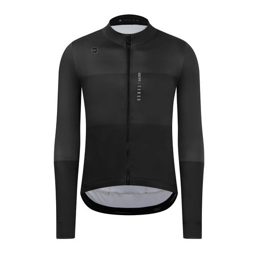 GCRFL Winter Cycling Jersey Men Cold Weather Biking Cycling Clothing Thermal Fleece Bicycle Clothing Cycling Softshell Jacket (Black-1, L)