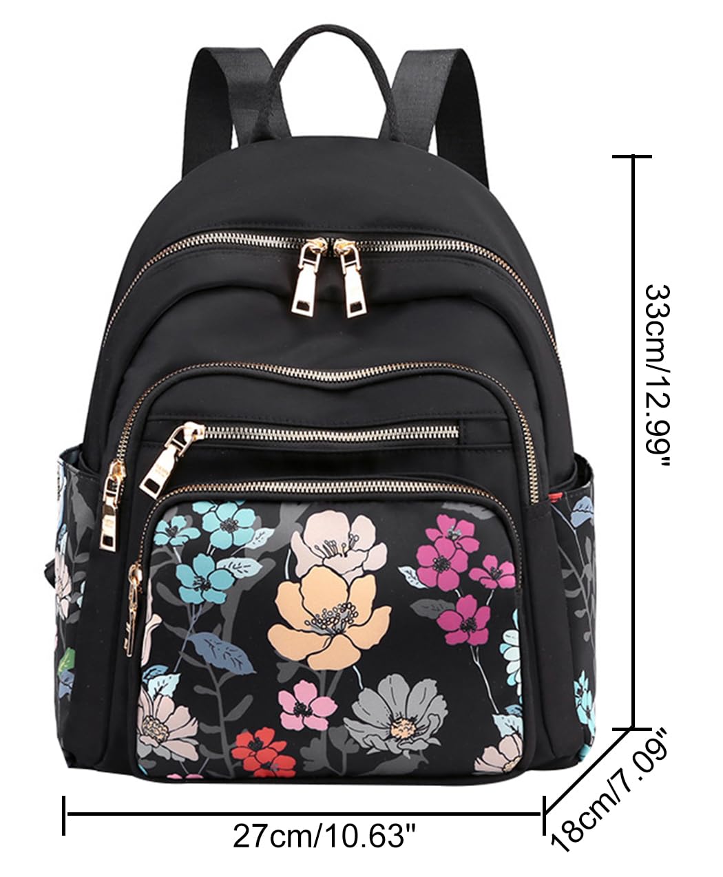 JiaYou Women Girls Leisure Backpack Floral pattern Daypack lightweight casual cosmetic Bag(Color G,16 Liters)