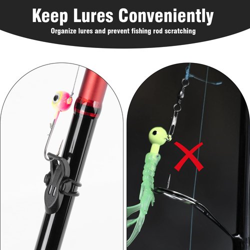 Pullther fishing Hook Keeper for Fishing Rod,Magnetic Fishing Rod Hook Keeper,Quick Installation,Fishing Hook Holder